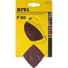 Papiery ścierne żelazko na rzep 102 x 152 mm, P80, 5 szt.