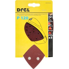 Papiery ścierne żelazko na rzep 102 x 152 mm, P120, 5 szt.