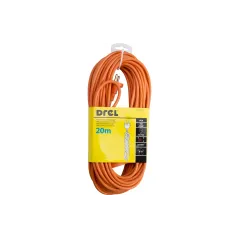 Przedłużacz ogrodowy 20m, 2 x 1 mm2, 10 A, pomarańczowy, PVC, OMY, bez uziemienia