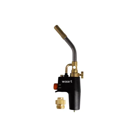 Palnik gazowy Turbo z zapłon piezo, dysza stal nierdzewna, 360°, adapter G7/16"F, zasilany gazem MAPP/Propan