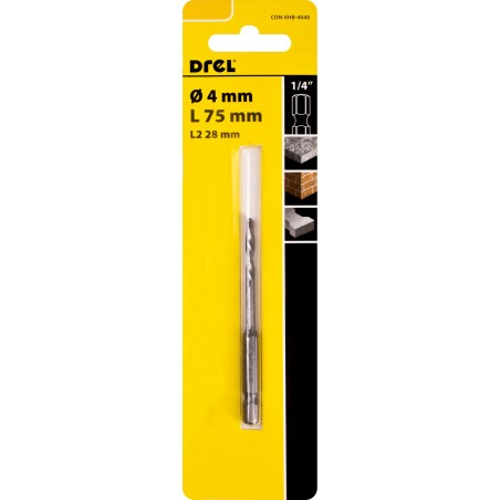 Wiertło do betonu 4.0 mm, uchwyt quick change Hex