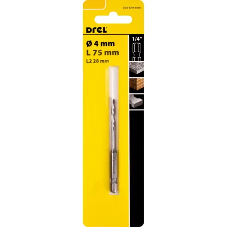 Wiertło do betonu 4.0 mm, uchwyt quick change Hex
