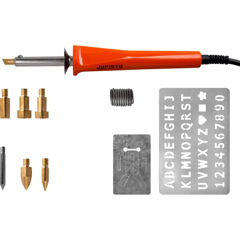 Pirograf do drewna 30 W, wymienne końcówki Pirograf do drewna 30 W, wymienne końcówki