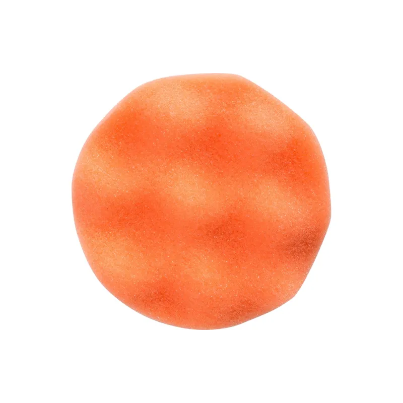 Gąbka polerska 80 mm, karbowana, z rzepem, średnio-twarda, pomarańczowa, do mleczka JU-RFP-7002 "Extra fine"