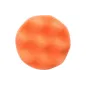Gąbka polerska 80 mm, karbowana, z rzepem, średnio-twarda, pomarańczowa, do mleczka JU-RFP-7002 "Extra fine"