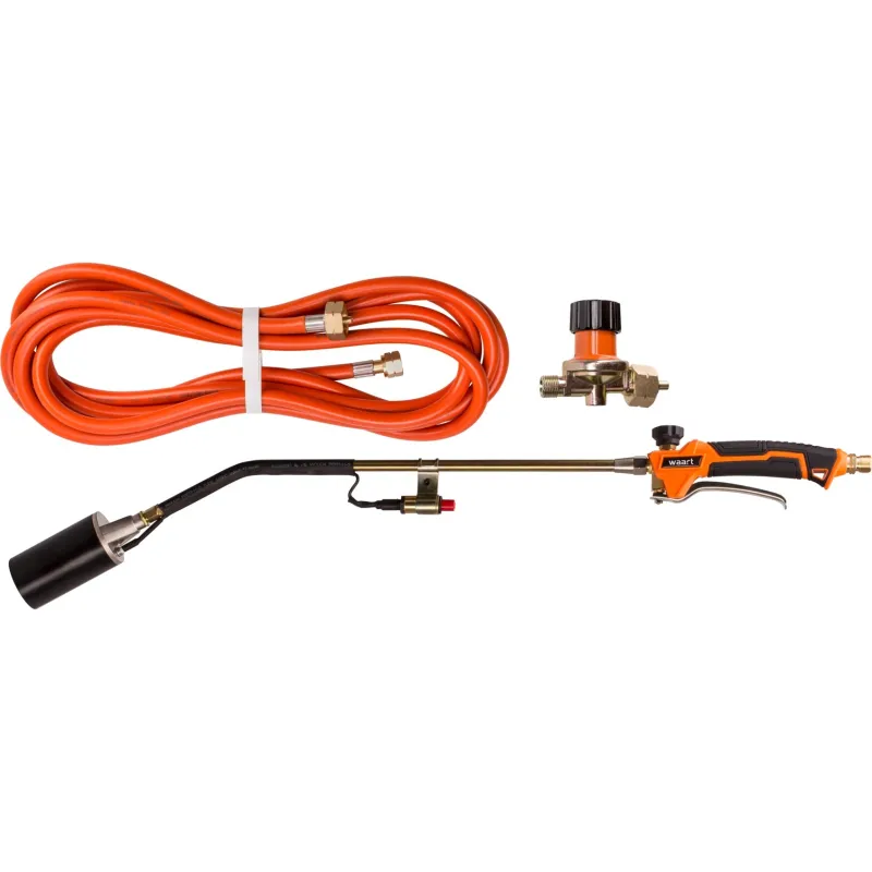 Palnik dekarski pojedyncza dysza 60 mm, z zapłonem piezo, reduktor 0.5-4 bar Palnik dekarski pojedyncza dysza 60 mm, z zapłonem piezo, reduktor 0.5-4 bar