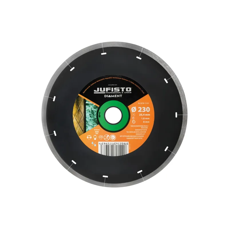 Tarcza diamentowa pełna z nacięciami 230 x 1,8 x 25,4 mm Tarcza diamentowa pełna z nacięciami 230 x 1,8 x 25,4 mm