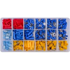Zestaw konektorów z koszulką, plastikowe pudełko, 360 szt.