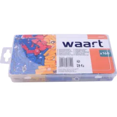 Zestaw konektorów, złączy z koszulką, plastikowe pudełko, 160 szt.