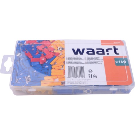 Zestaw konektorów, złączy z koszulką, plastikowe pudełko, 160 szt.