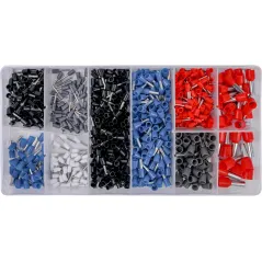 Zestaw konektorów, złączy z koszulką, plastikowe pudełko, 685 szt.