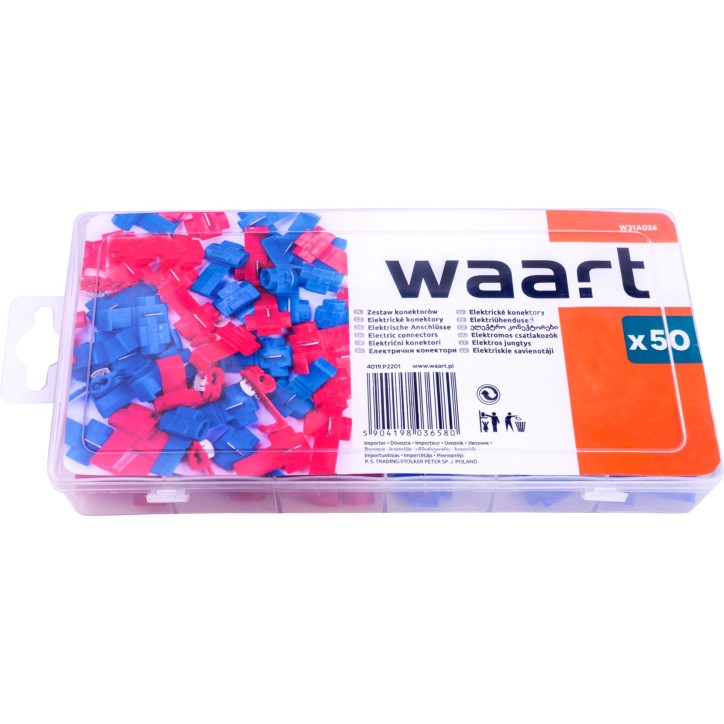 Zestaw konektorów, plastikowe pudełko, 50 szt. Zestaw konektorów, plastikowe pudełko, 50 szt.