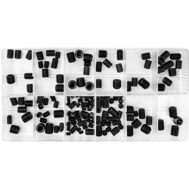 Zestaw śrub imbusowych bez kołnierza, 160 szt.