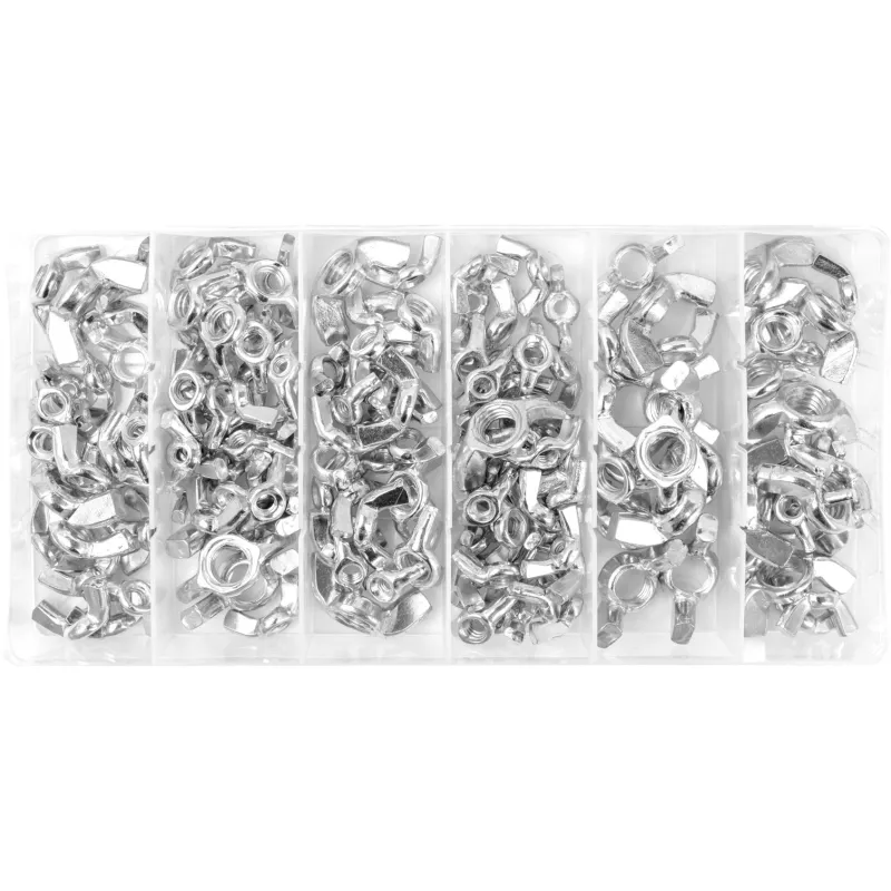 Zestaw nakrętek metrycznych motylkowych 150 szt.