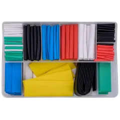 Zestaw koszulek termokurczliwych kolorowych, pudełko plastikowe, 171 szt.