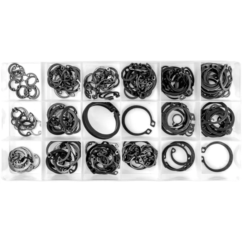 Zestaw pierścieni segera, wewnętrzne, zewnętrzne 225 szt.