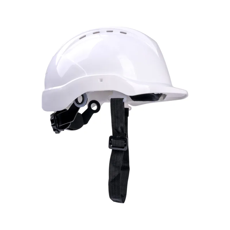 Kask budowlany, regulacja automatyczna, biały