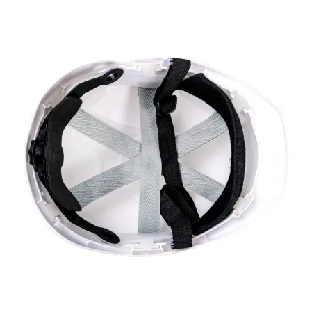 Kask budowlany, regulacja automatyczna, biały