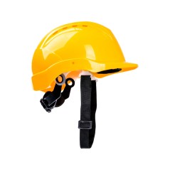Kask budowlany, regulacja automatyczna, żółty