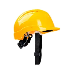 Kask budowlany, regulacja automatyczna, żółty