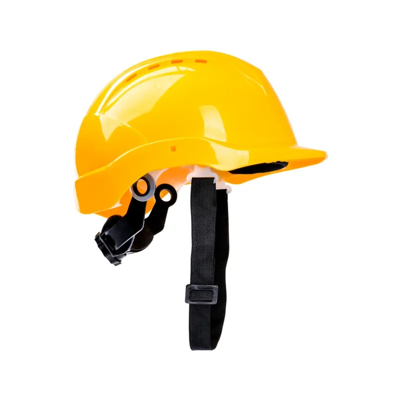Kask budowlany, regulacja automatyczna, żółty