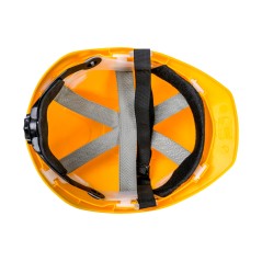 Kask budowlany, regulacja automatyczna, żółty