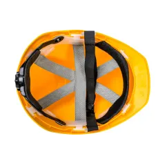 Kask budowlany, regulacja automatyczna, żółty