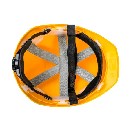 Kask budowlany, regulacja automatyczna, żółty