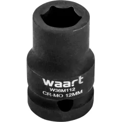 Nasadka udarowa sześciokątna 1/2", 12 x 38 mm, CR-MO