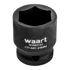 Nasadka udarowa sześciokątna 1/2", 24 x 38 mm, CR-MO