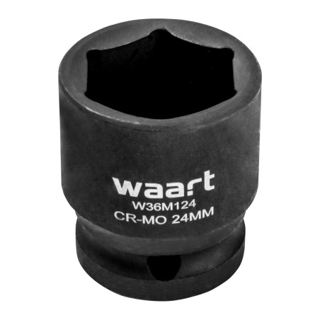Nasadka udarowa sześciokątna 1/2", 24 x 38 mm, CR-MO