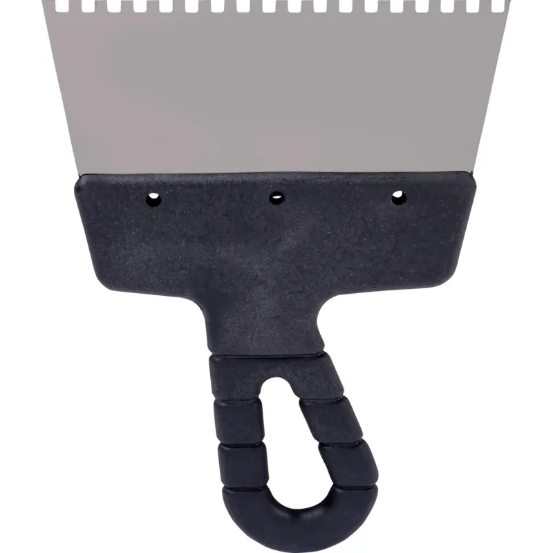 Szpachla fasadowa 150 mm, z zębami 4 x 4 x 4 stal nierdzewna, plastikowy uchwyt