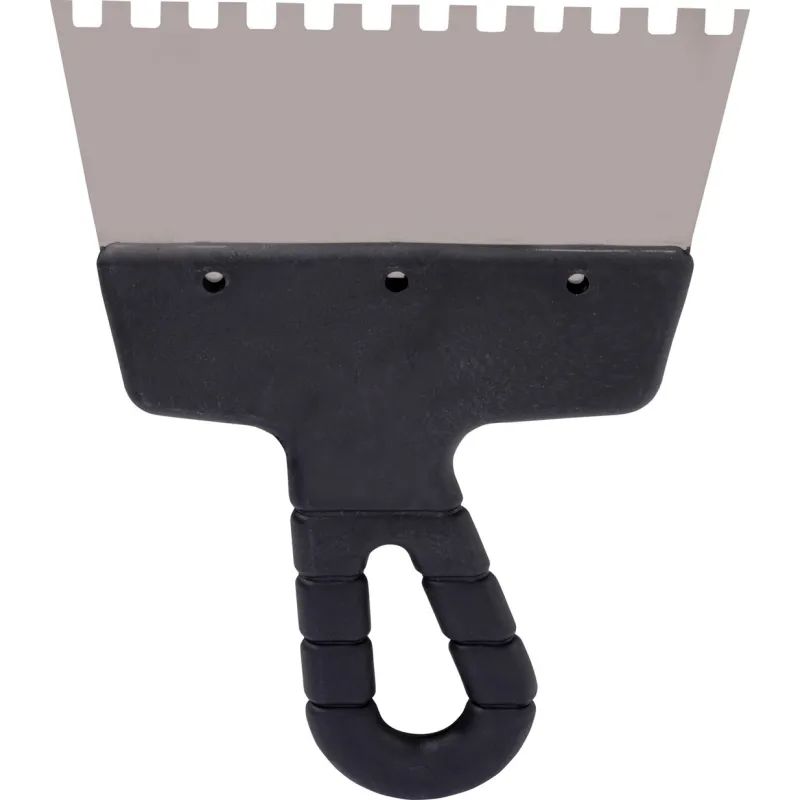 Szpachla fasadowa 150 mm, z zębami 6 x 6 x 6 stal nierdzewna, plastikowy uchwyt