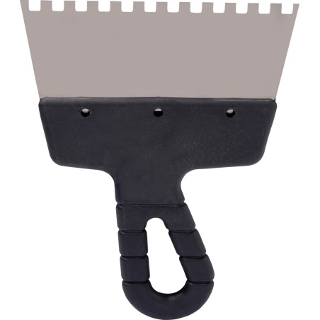 Szpachla fasadowa 150 mm, z zębami 6 x 6 x 6 stal nierdzewna, plastikowy uchwyt