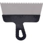 Szpachla fasadowa 200 mm, z zębami 4 x 4 x 4 stal nierdzewna, plastikowy uchwyt Szpachla fasadowa 200 mm, z zębami 4 x 4 x 4 stal nierdzewna, plastikowy uchwyt