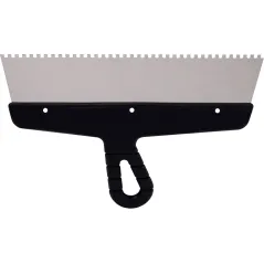 Szpachla fasadowa 250 mm, z zębami 4 x 4 x 4 stal nierdzewna, plastikowy uchwyt