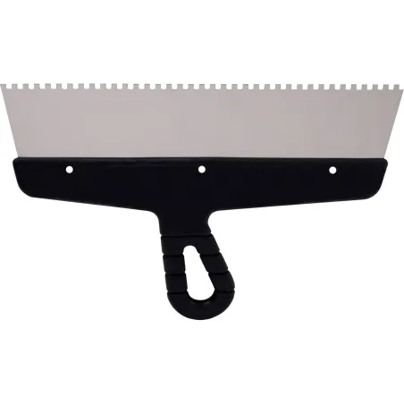 Szpachla fasadowa 250 mm, z zębami 4 x 4 x 4 stal nierdzewna, plastikowy uchwyt