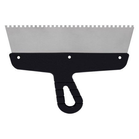Szpachla fasadowa 250 mm, z zębami 6 x 6 x 6 stal nierdzewna, plastikowy uchwyt