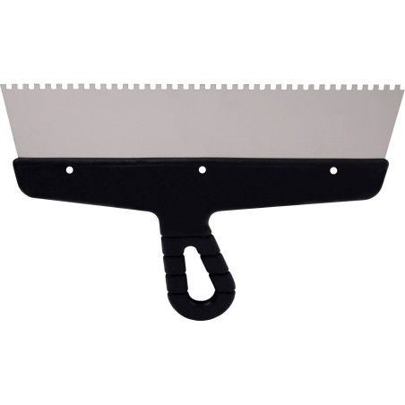 Szpachla fasadowa 300 mm, z zębami 4 x 4 x 4 stal nierdzewna, plastikowy uchwyt