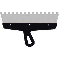 Szpachla fasadowa 300 mm, z zębami 10 x 10 x 10 stal nierdzewna, plastikowy uchwyt