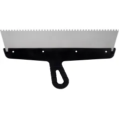 Szpachla fasadowa 350 mm, z zębami 4 x 4 x 4 stal nierdzewna, plastikowy uchwyt