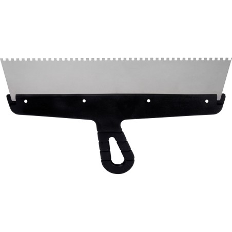 Szpachla fasadowa 350 mm, z zębami 4 x 4 x 4 stal nierdzewna, plastikowy uchwyt