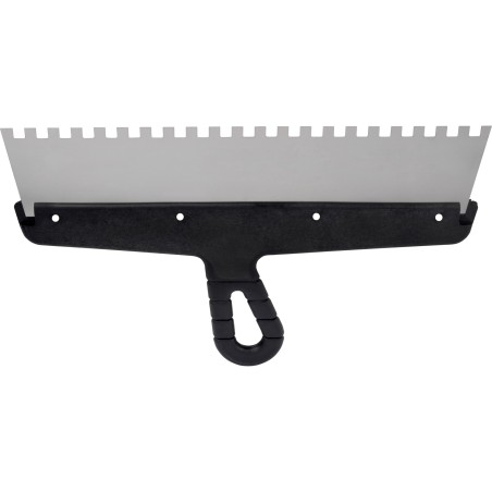 Szpachla fasadowa 350 mm, z zębami 8 x 8 x 8 stal nierdzewna, plastikowy uchwyt