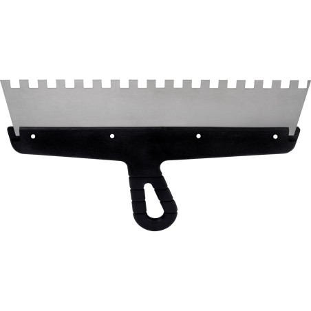 Szpachla fasadowa 350 mm, z zębami 10 x 10 x 10 stal nierdzewna, plastikowy uchwyt