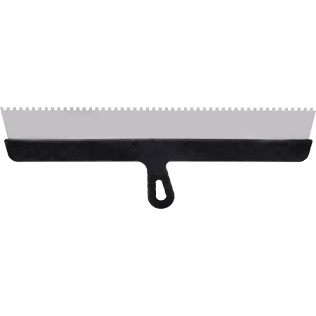 Szpachla fasadowa 450 mm, z zębami 4 x 4 x 4 stal nierdzewna, plastikowy uchwyt