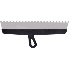 Szpachla fasadowa 450 mm, z zębami 10 x 10 x 10 stal nierdzewna, plastikowy uchwyt