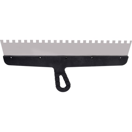 Szpachla fasadowa 450 mm, z zębami 10 x 10 x 10 stal nierdzewna, plastikowy uchwyt
