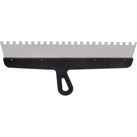 Szpachla fasadowa 450 mm, z zębami 10 x 10 x 10 stal nierdzewna, plastikowy uchwyt
