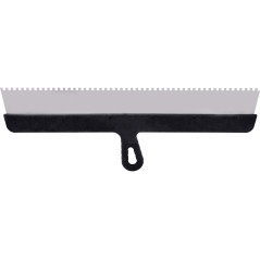 Szpachla fasadowa 600 mm, z zębami 4 x 4 x 4 stal nierdzewna, plastikowy uchwyt