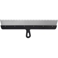 Szpachla fasadowa 600 mm, z zębami 8 x 8 x 8 stal nierdzewna, plastikowy uchwyt